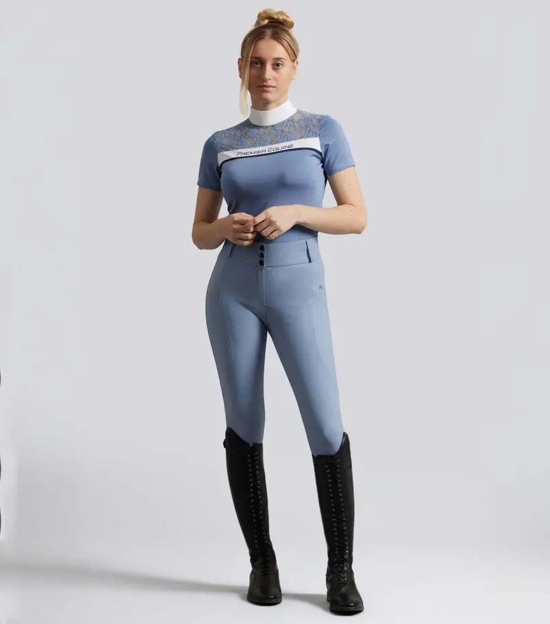 Sale - Campani Womens Full Seat Riding Breeches Dusty Blue 1