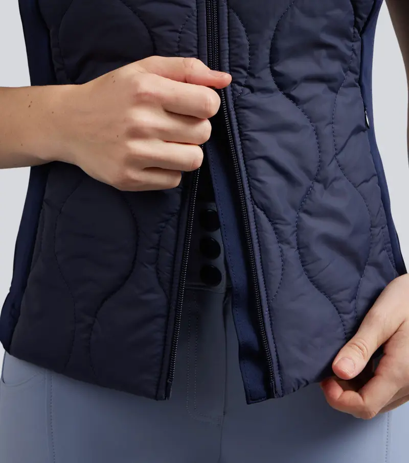 Sale - Campani Womens Quilted Riding Gilet Navy 4