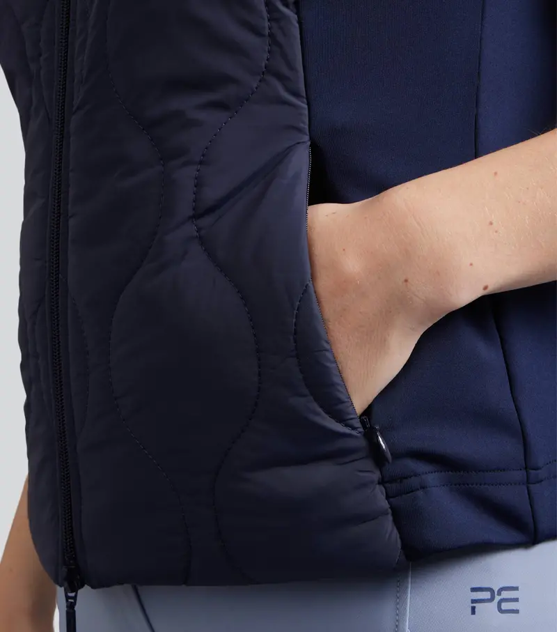 Sale - Campani Womens Quilted Riding Gilet Navy 5