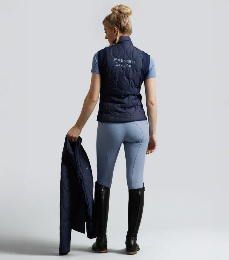 Sale - Campani Womens Quilted Riding Gilet Navy 6