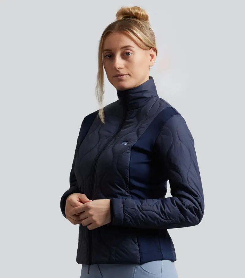 Sale - Campani Womens Quilted Riding Jacket Navy 1