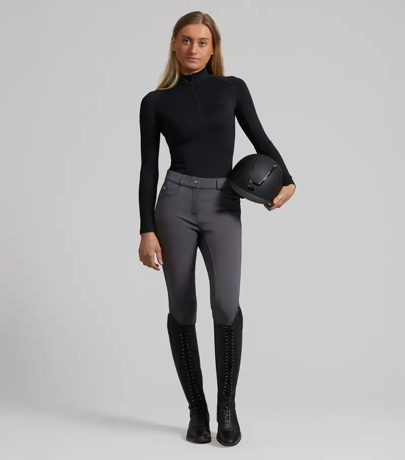 Sale - Cassa Ladies Full Seat Gel Riding Breeches Anthracite 1