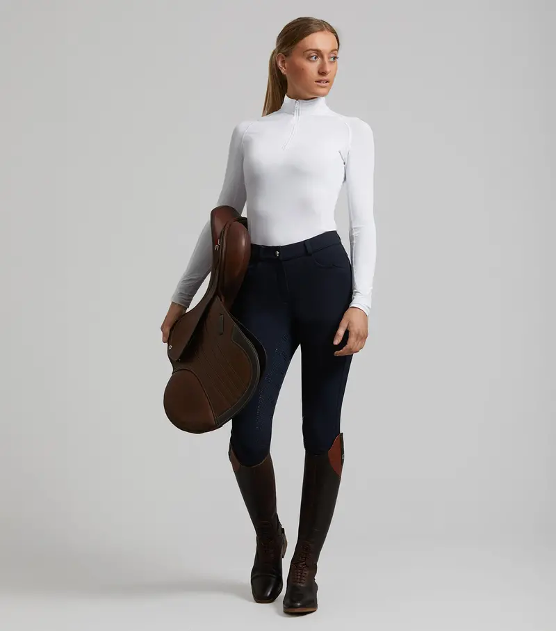 Sale - Cassa Ladies Full Seat Gel Riding Breeches Navy 5