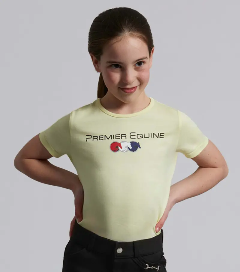 Sale - Chiaro Girls Cotton Riding T-Shirt Yellow 1