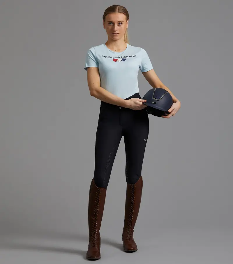 Sale - Chiaro Ladies Cotton Riding T-Shirt Blue 2
