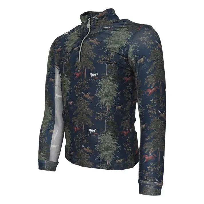 Sale Dapplebay Autumn Toile Kid's 1/4 Zip Riding Top 1