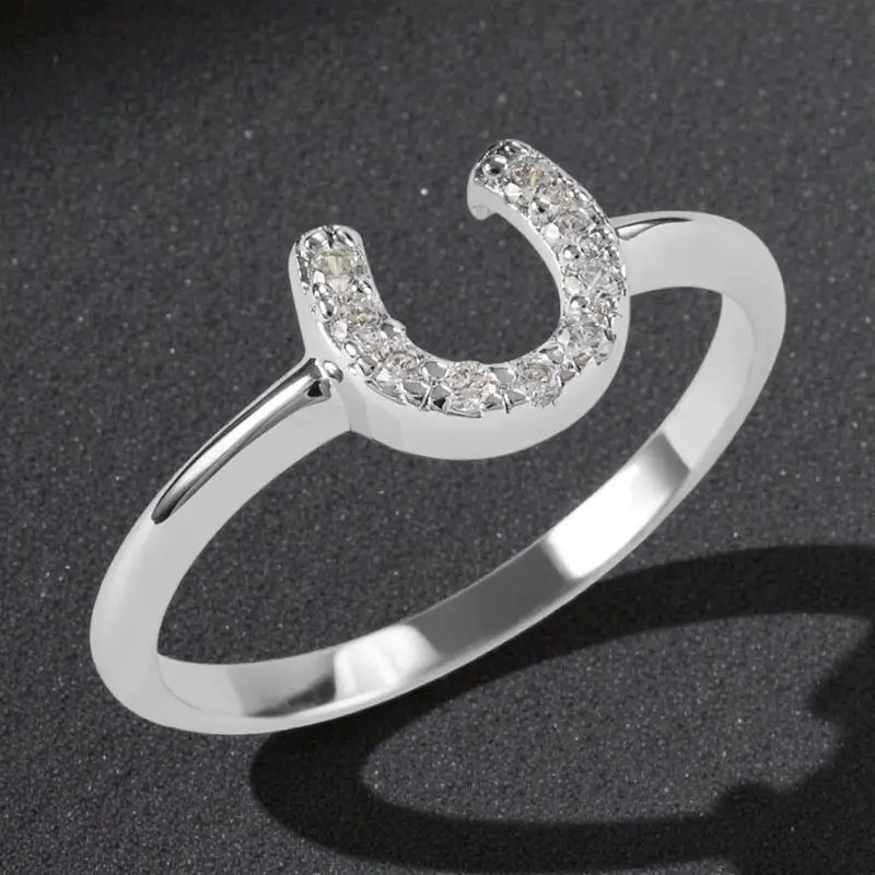 Sale Kelly Herd Clear Horseshoe Ring 1
