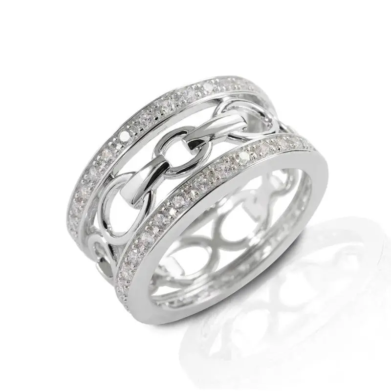 Sale Kelly Herd Sterling Silver Wide Band Bit Ring 1