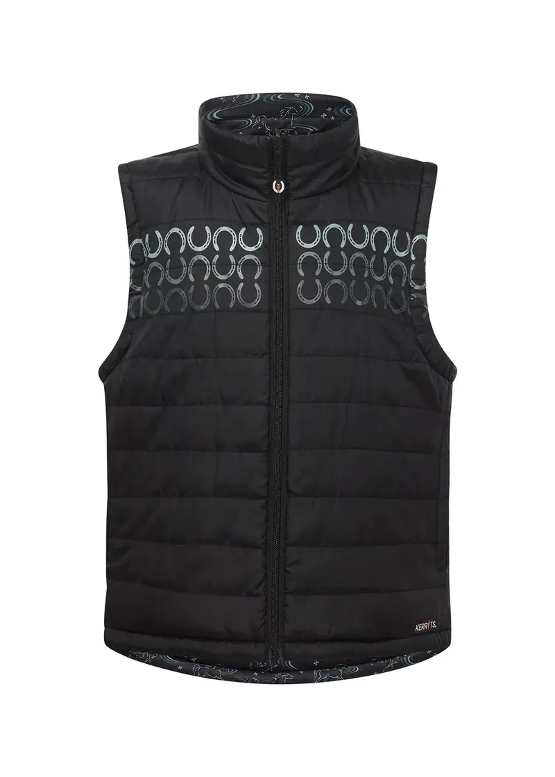 Sale Kerrits Kids Ride The Wind Reversible Quilted Vest 1