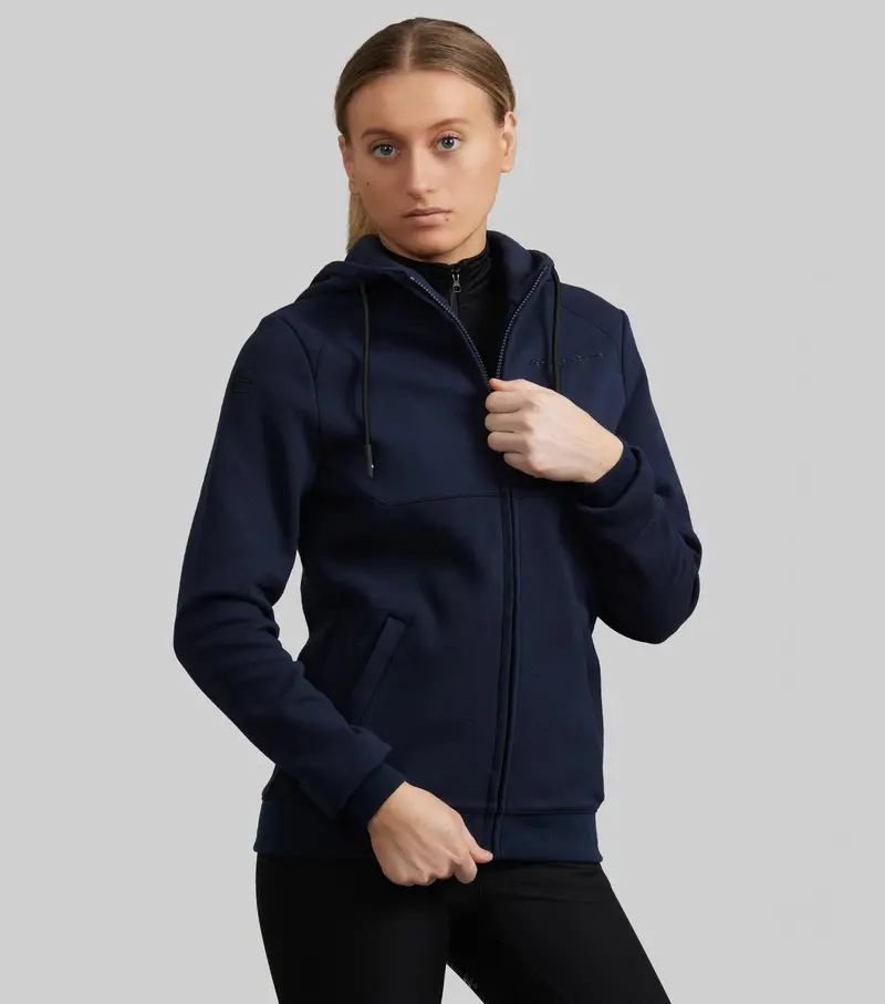 Sale - Legato Hooded Full-Zip Sweatshirt French Navy 1
