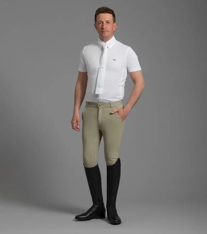 Sale - Levanzo Men's Full Seat Gel Competition Breeches Beige 1