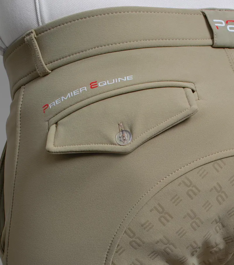 Sale - Levanzo Men's Full Seat Gel Competition Breeches Beige 3