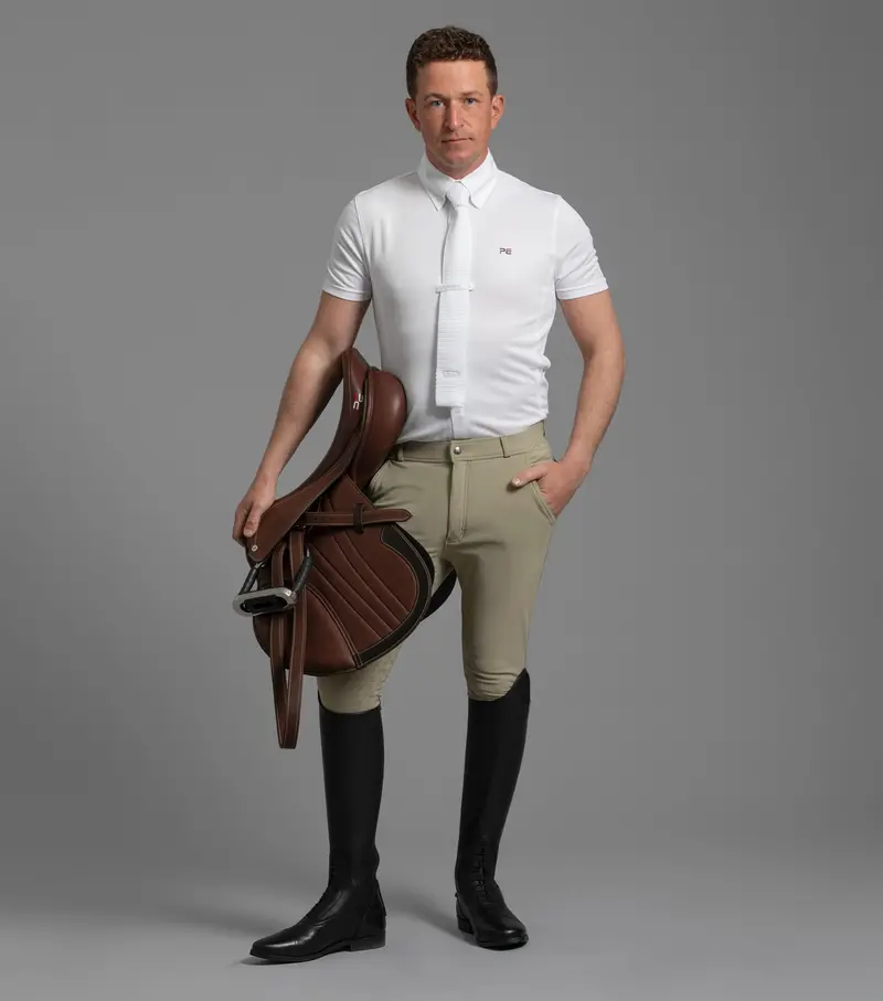 Sale - Levanzo Men's Full Seat Gel Competition Breeches Beige 6
