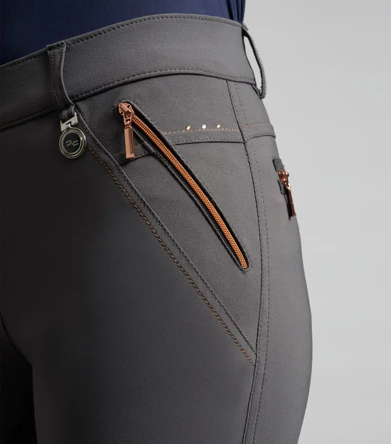 Sale - Milliania Ladies Full Seat Gel Riding Breeches Anthracite 4