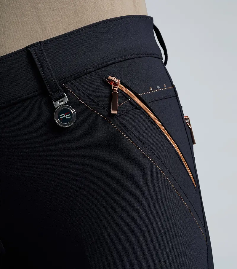 Sale - Milliania Ladies Full Seat Gel Riding Breeches Black 4