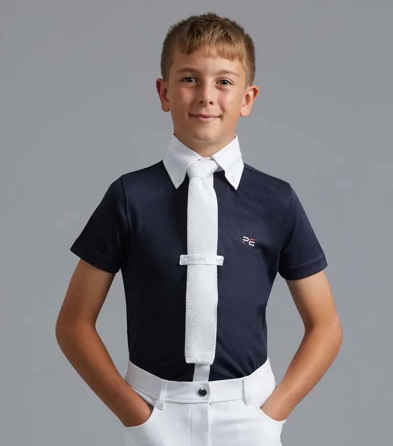Sale Mini Antonio Boy's Short Sleeve Show Shirt Navy 1
