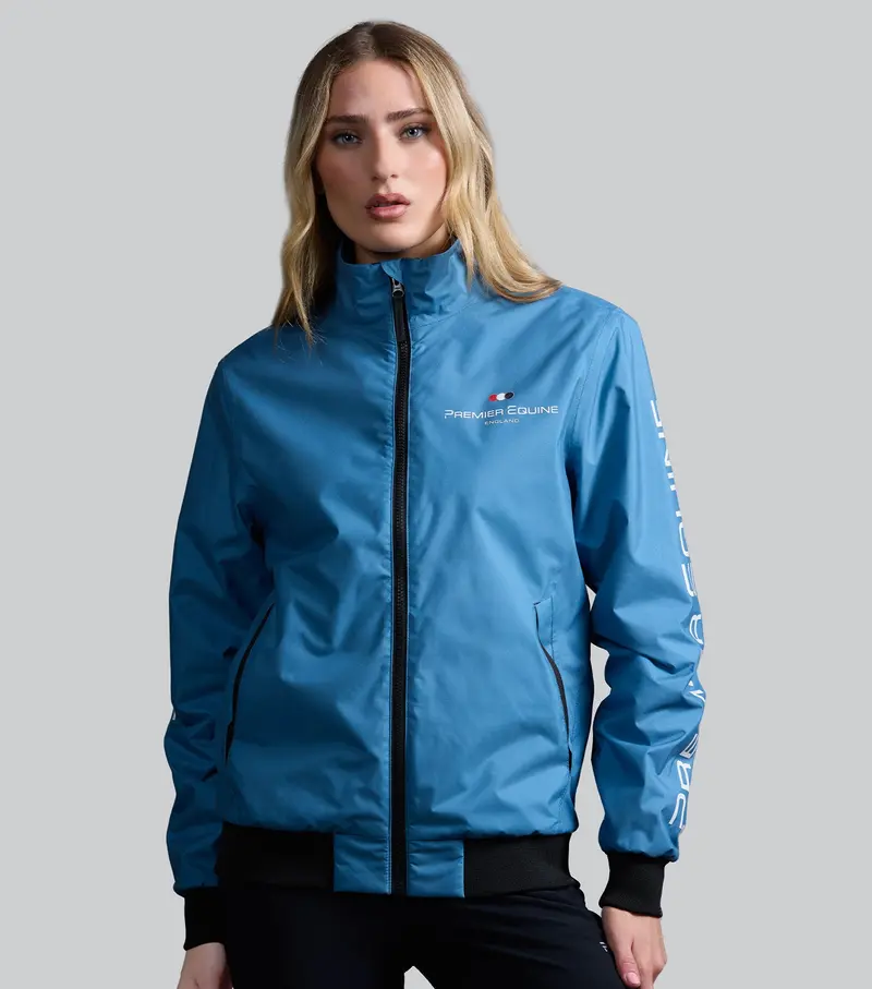 Sale - Omnia Womens Waterproof Riding Jacket Azure Blue 1