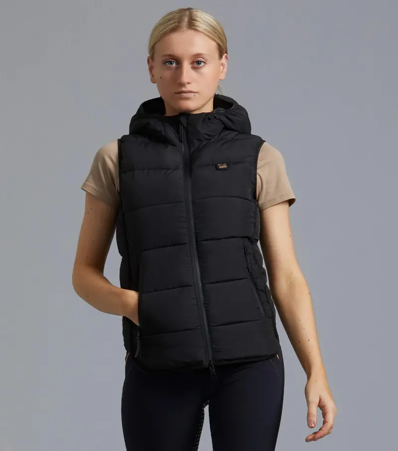 Sale - Pavoni Ladies Quilted Gilet Black 1