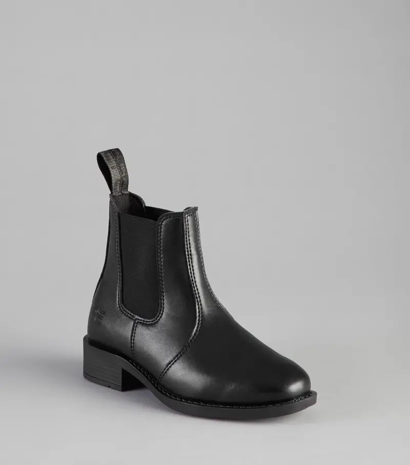 Sale - Rossago Junior Synthetic Chelsea Paddock Boots Black 1