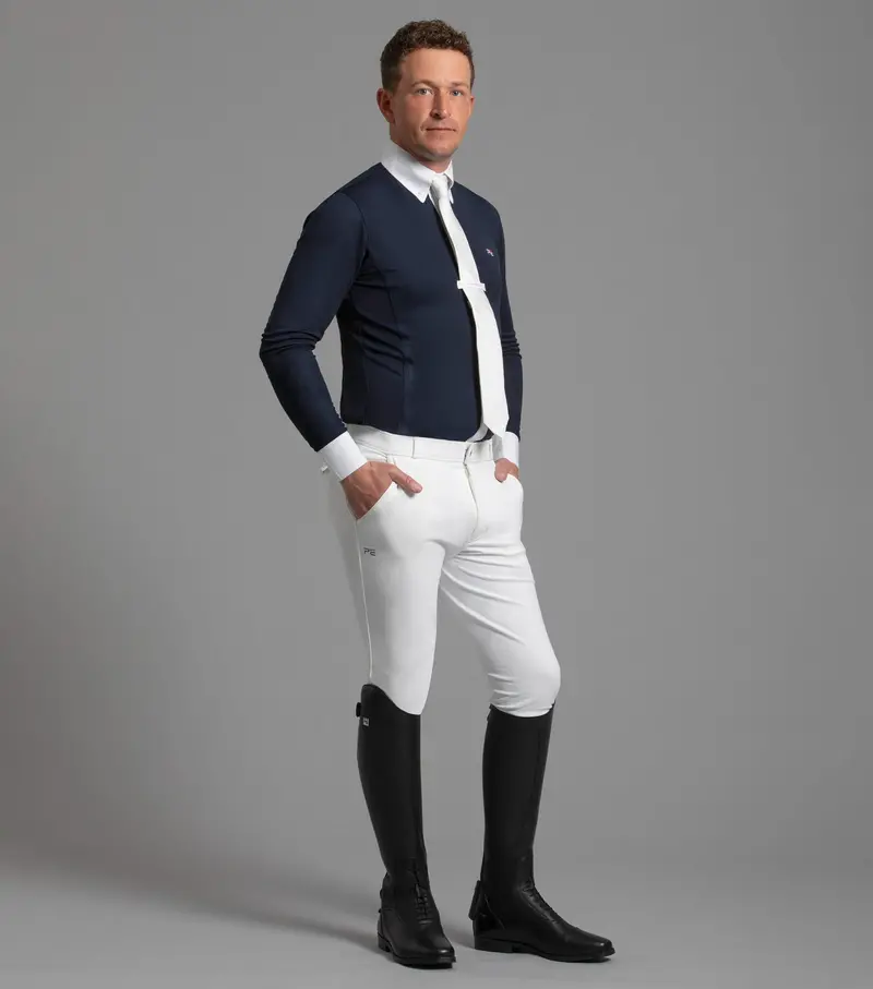 Sale - Santino Men's Gel Knee Competition Breeches White 1