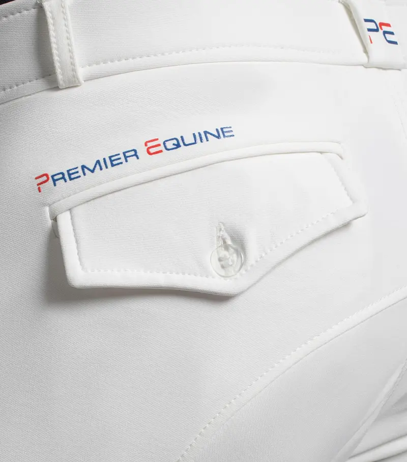 Sale - Santino Men's Gel Knee Competition Breeches White 4