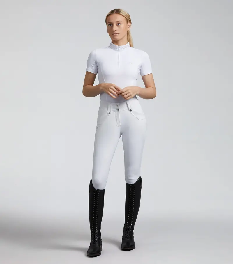 Sale - Torino Ladies Full Seat Gel Competition Riding Breeches White 1