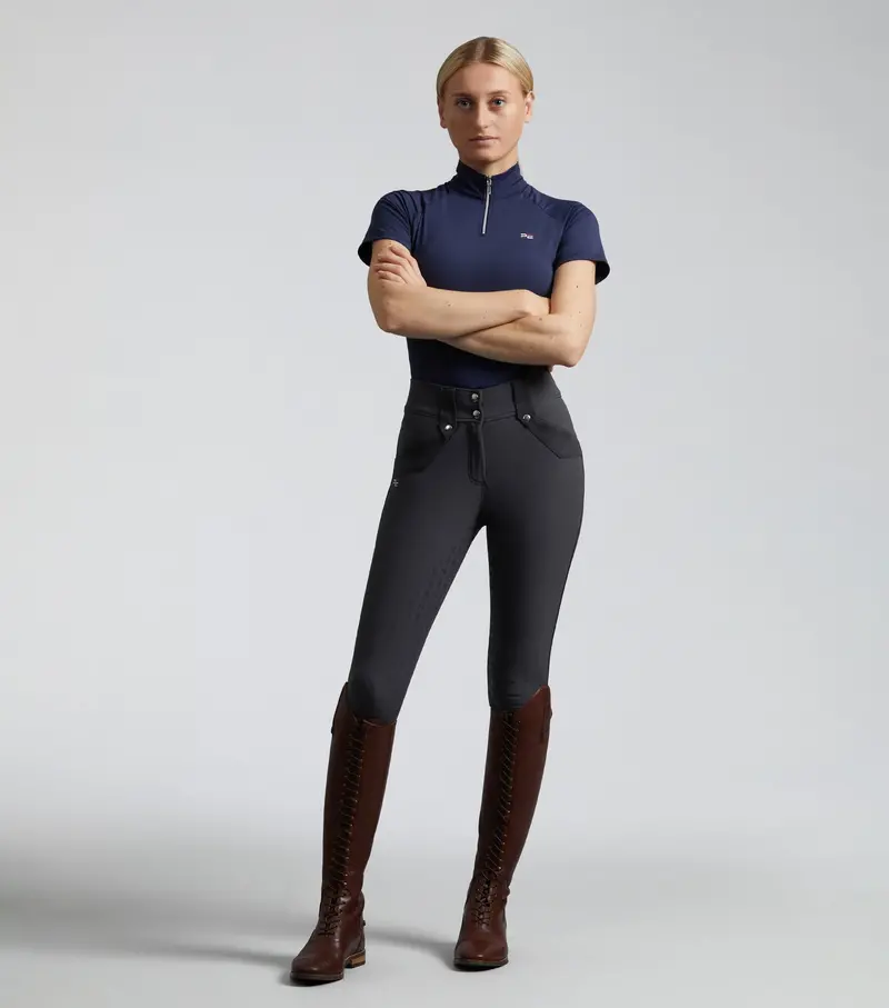 Sale - Torino Ladies Full Seat Gel Riding Breeches Anthracite 1