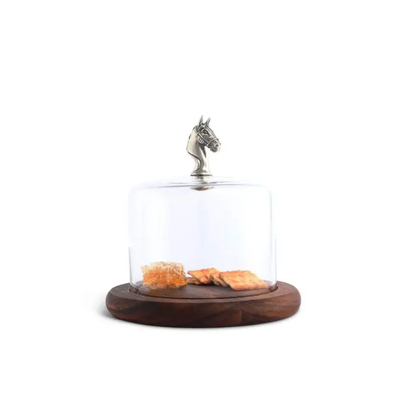Sale Vagabond Glass Covered Wooden Equestrian Cheese Board 1