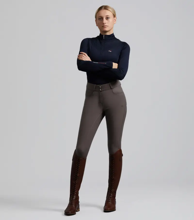 Sale - Virtue Ladies Full Seat Gel Riding Breeches Walnut 1