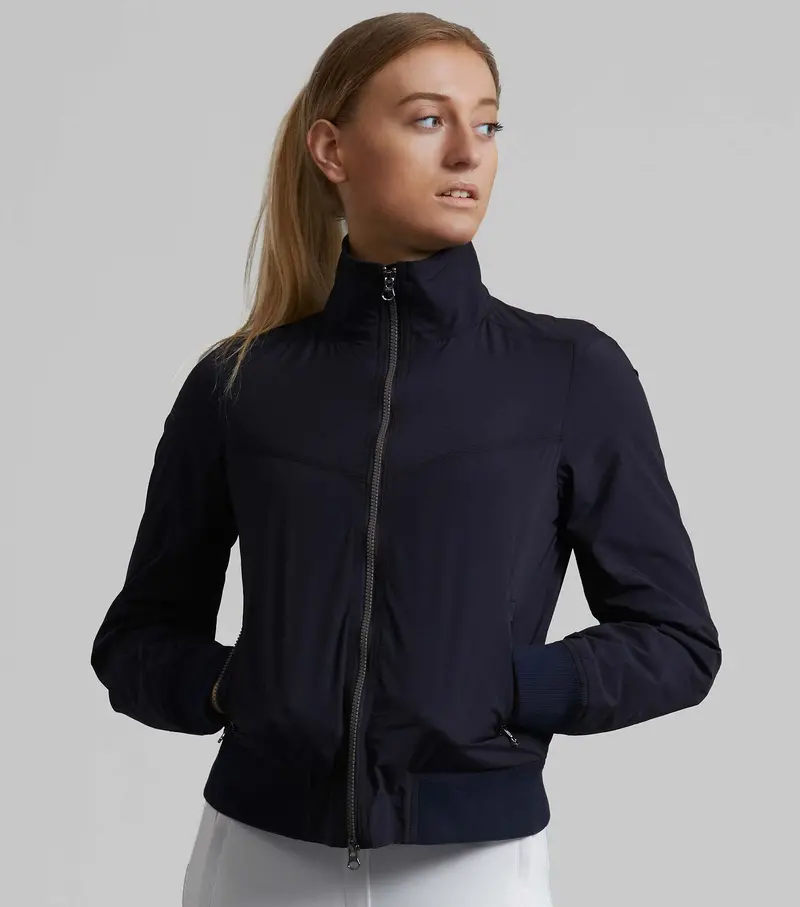Sale - Voltana Ladies Riding Bomber Jacket Navy 1