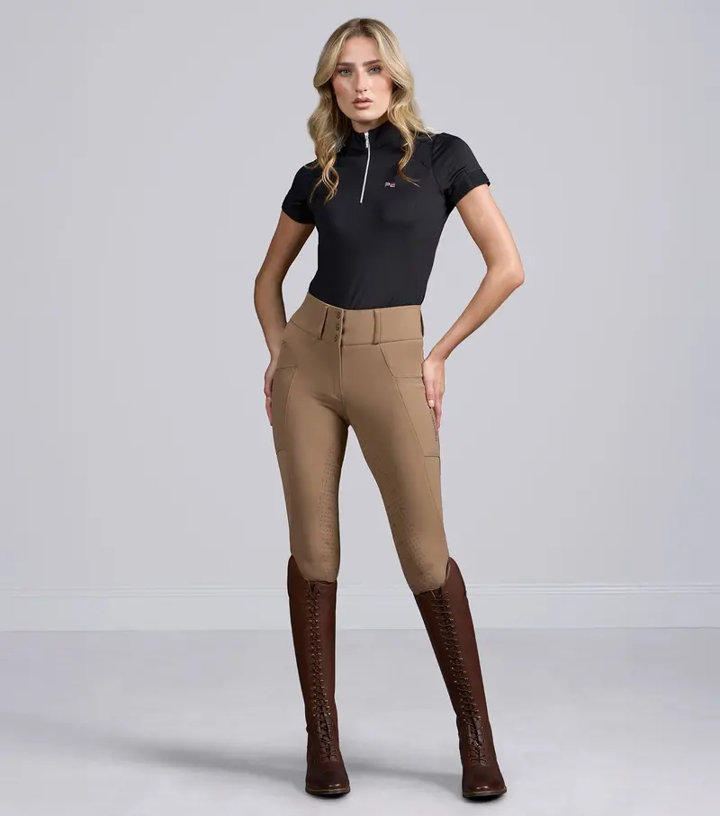 Sassari Womens Gel Full Seat Riding Breeches Caramel 1