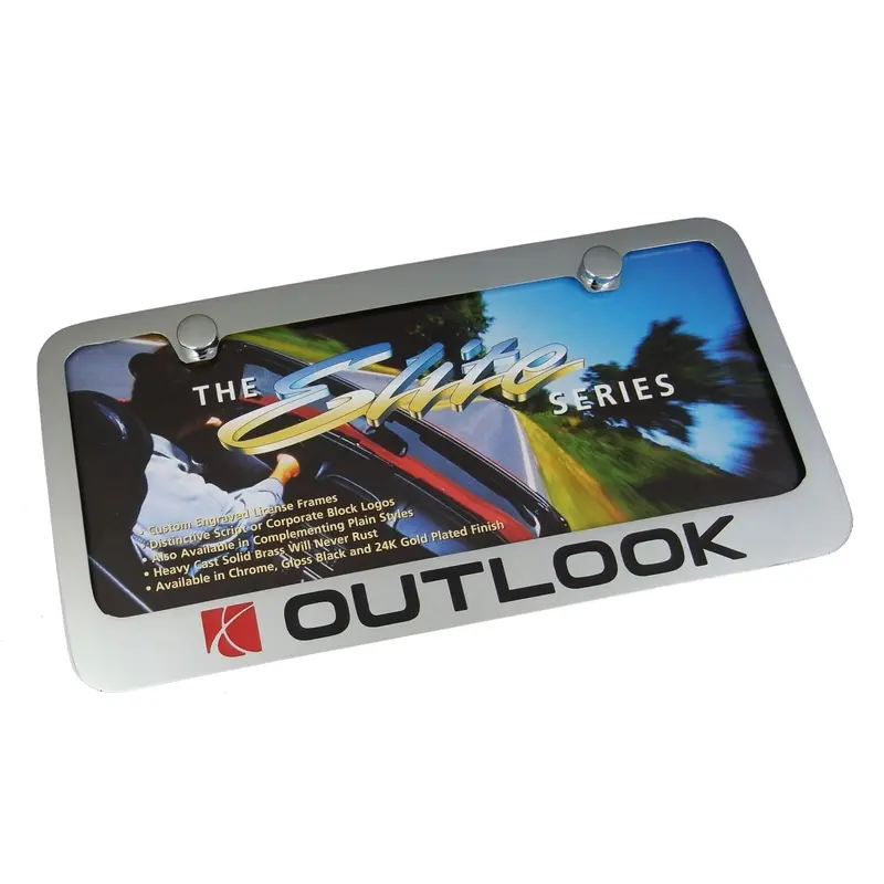 Saturn Outlook License Plate Frame (Chrome) 1
