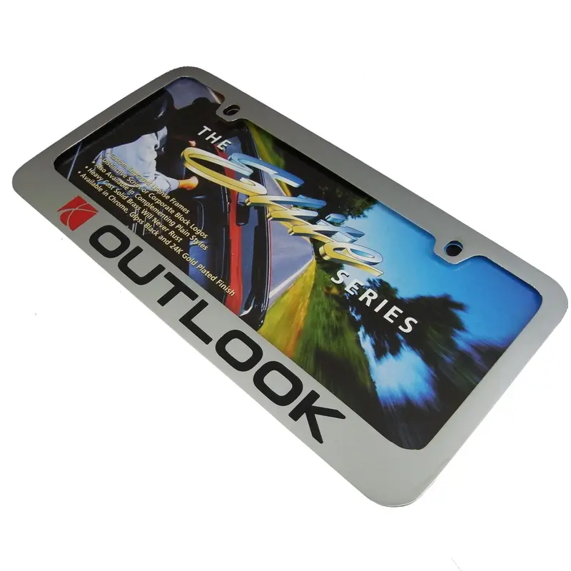 Saturn Outlook License Plate Frame (Chrome) 2