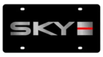 Saturn Sky Lazer-Tag Acrylic License Plate (Black) 1