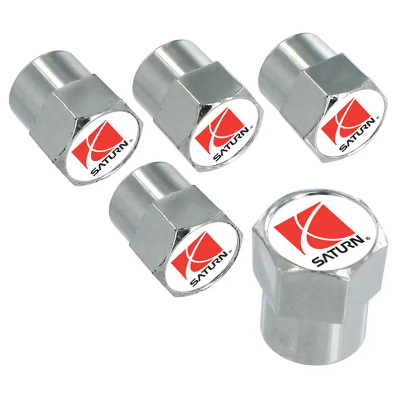 Saturn Tire Stem Valve Caps Set (Chrome) 1