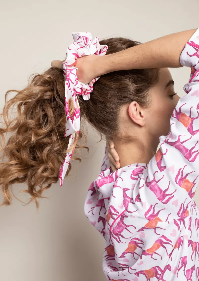 Scarf Hair Scrunchie L Be Mine Print 1