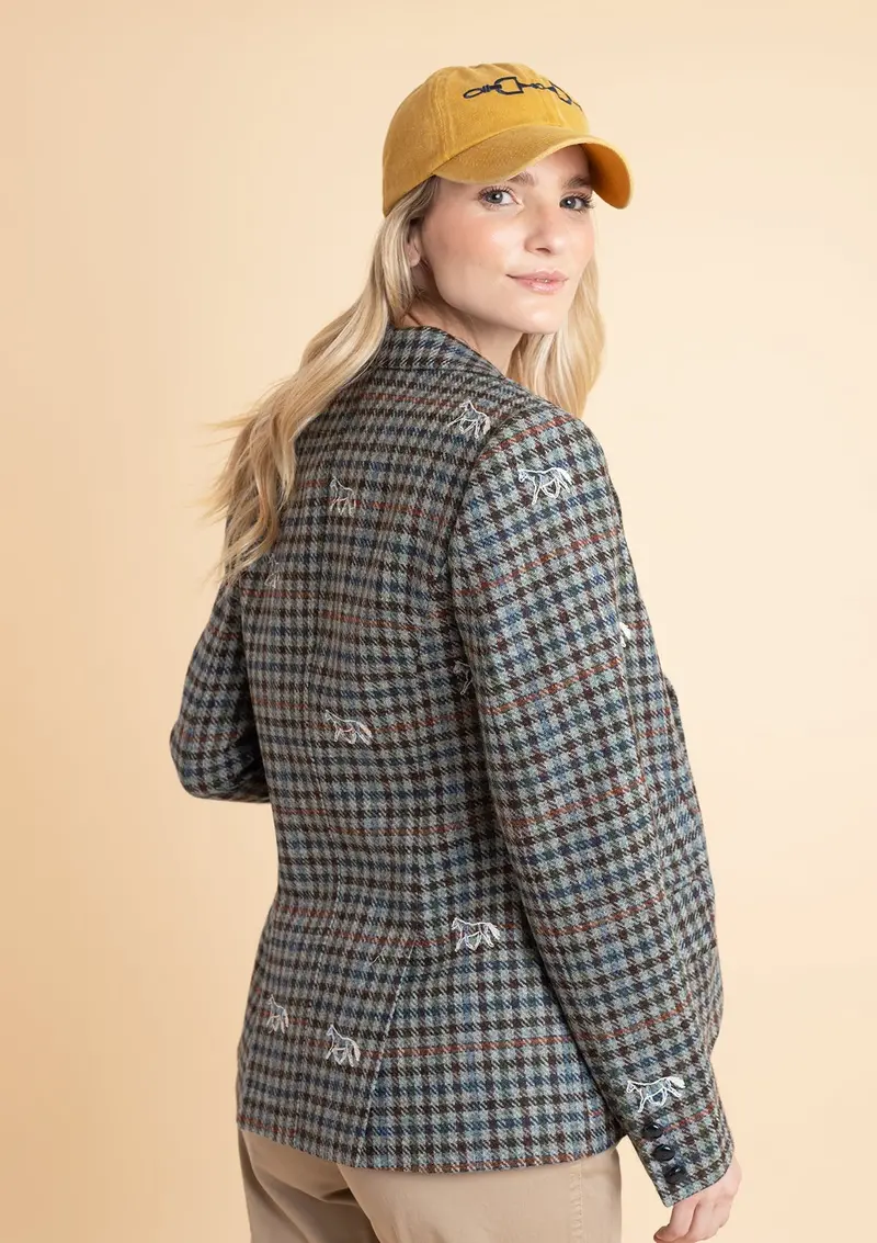 Scarlet Blazer | Embroidered Italian Wool | Limited Edition | Grey 1