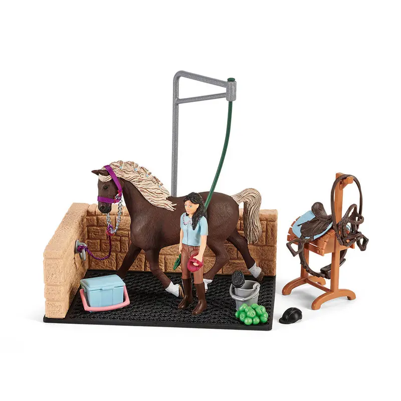 Schleich Washing Area With Horse Club Emily & Luna 1