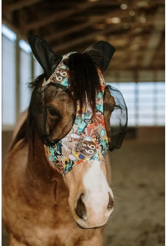 Schulz Equine Route 66 Lycra Fly Mask 1