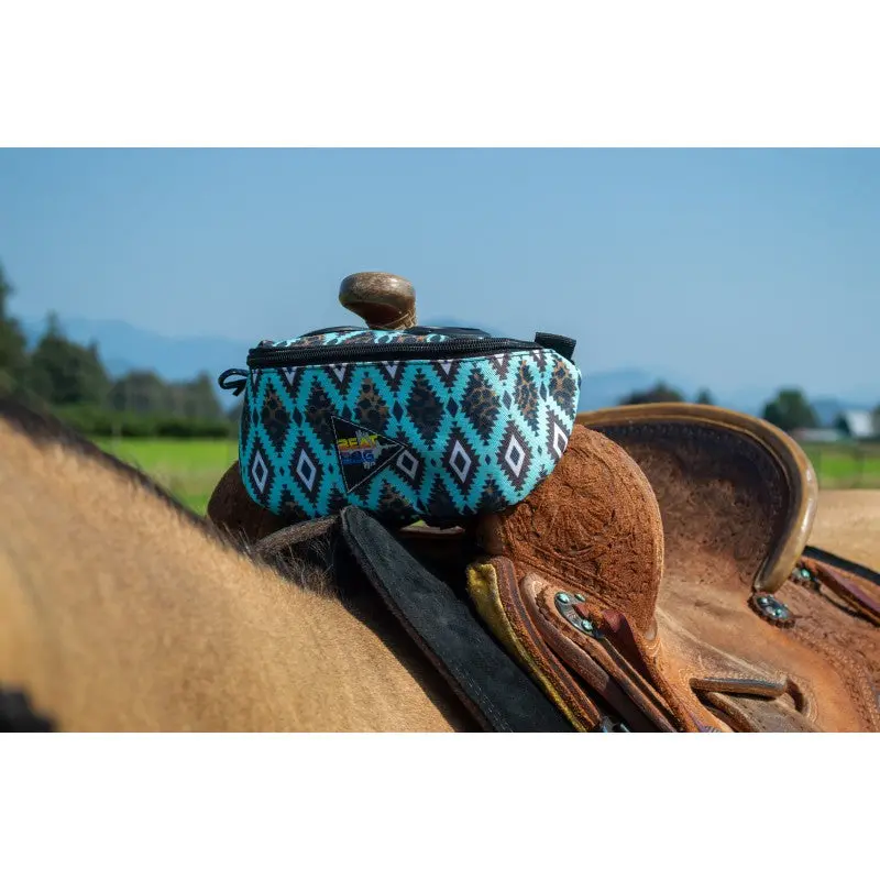 Schulz Equine Turquoise Leopard Aztec Beat Bag 1
