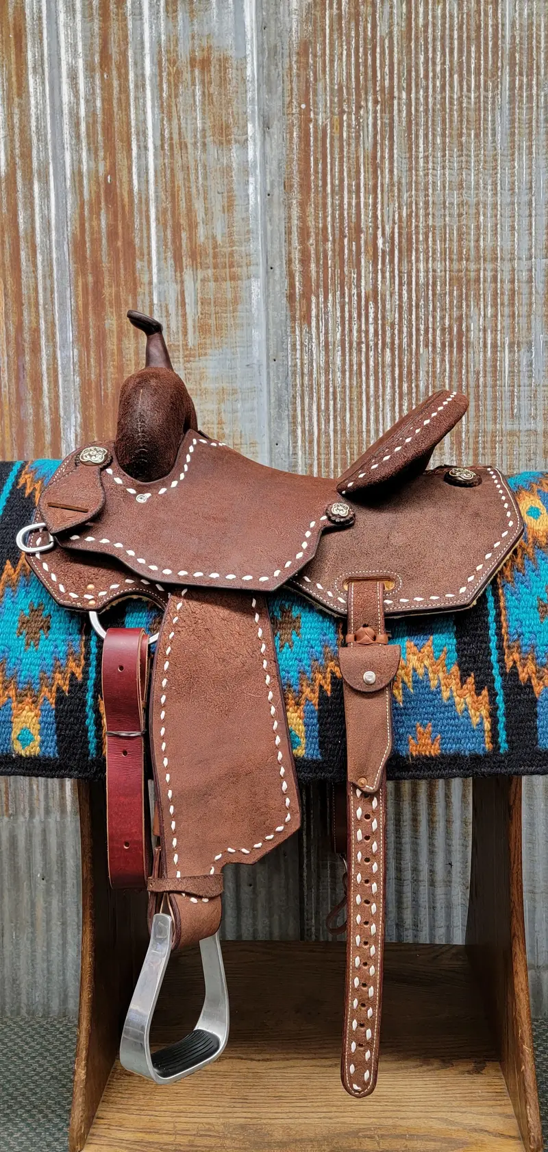 Scott Thomas Chocolate Roughout Barrel Racer Saddle 1