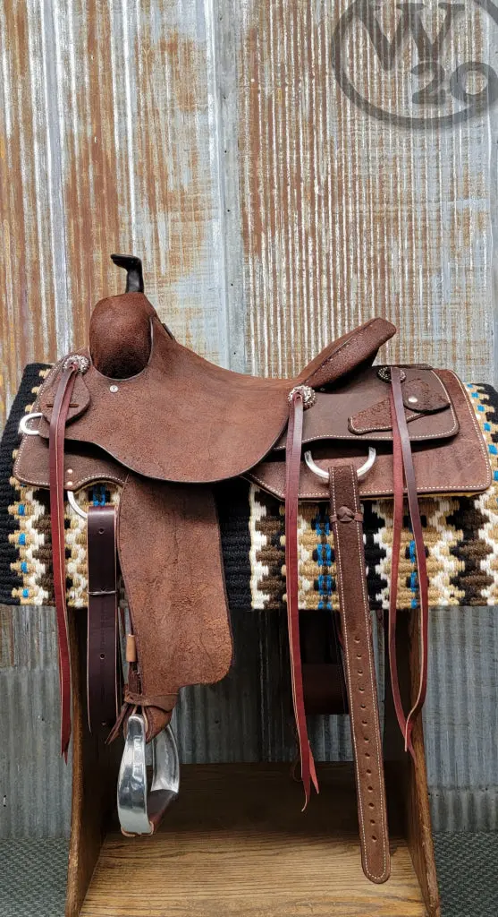 Scott Thomas Chocolate Roughout Ranch Cutter Saddle 1