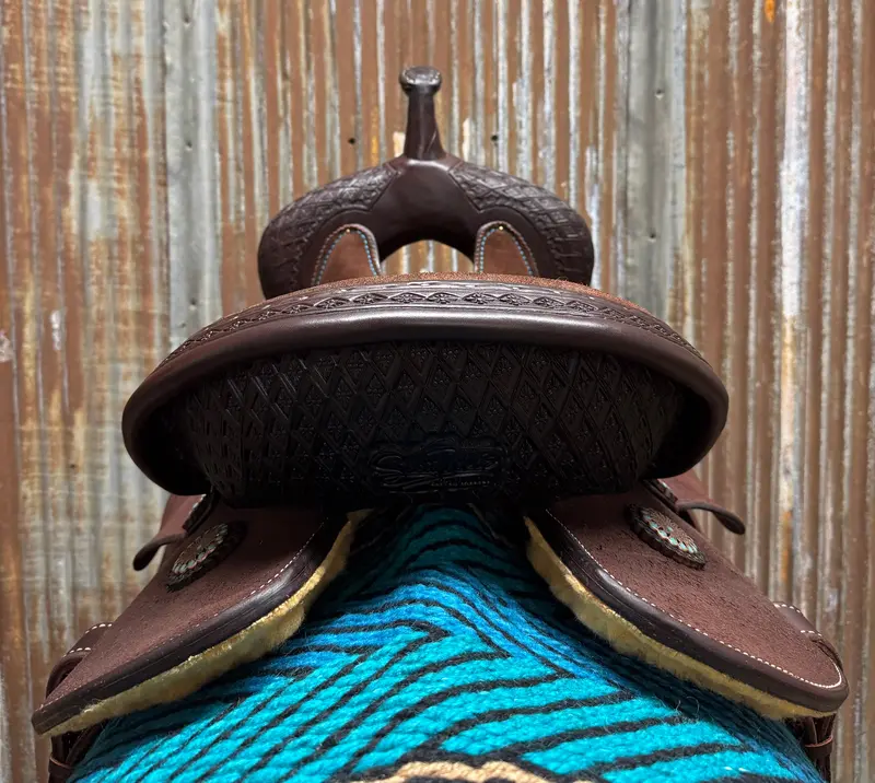 Scott Thomas Custom Chocolate Roughout Spinal Relief Barrel Racer 6