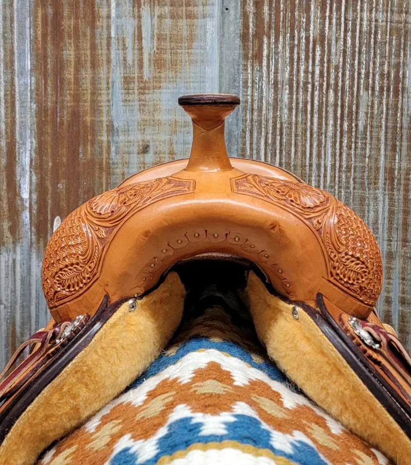Scott Thomas Medium Oil Spider Daisy Ranch Cutter Saddle 7
