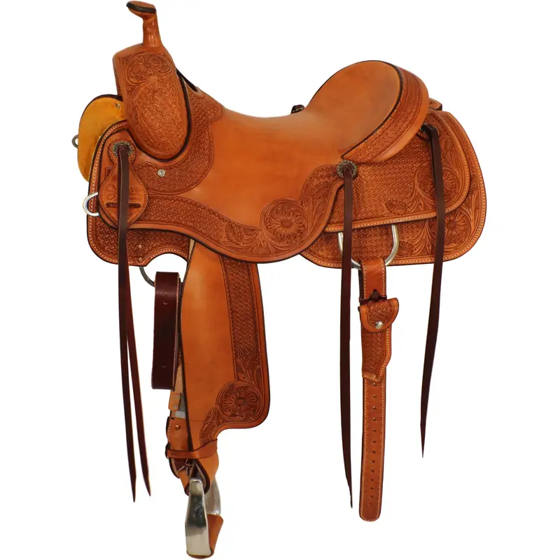 Scott Thomas Medium Oil Spider Daisy Ranch Cutter Saddle 8