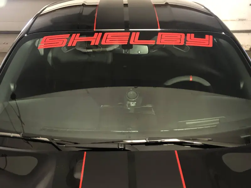 Shelby Mustang Cobra Windshield Banner Vinyl Decal Sticker 40" X 4" Gt350 Gt500 Multiple Colors Available 1