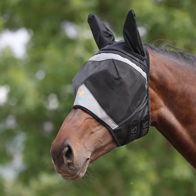 Shires Flyguard Pro Fine Mesh Fly Mask With Ear 1