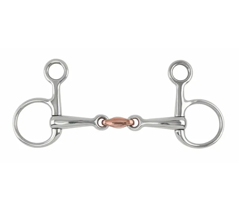 Shires Hanging Cheek Snaffle With Copper Lozenge 1
