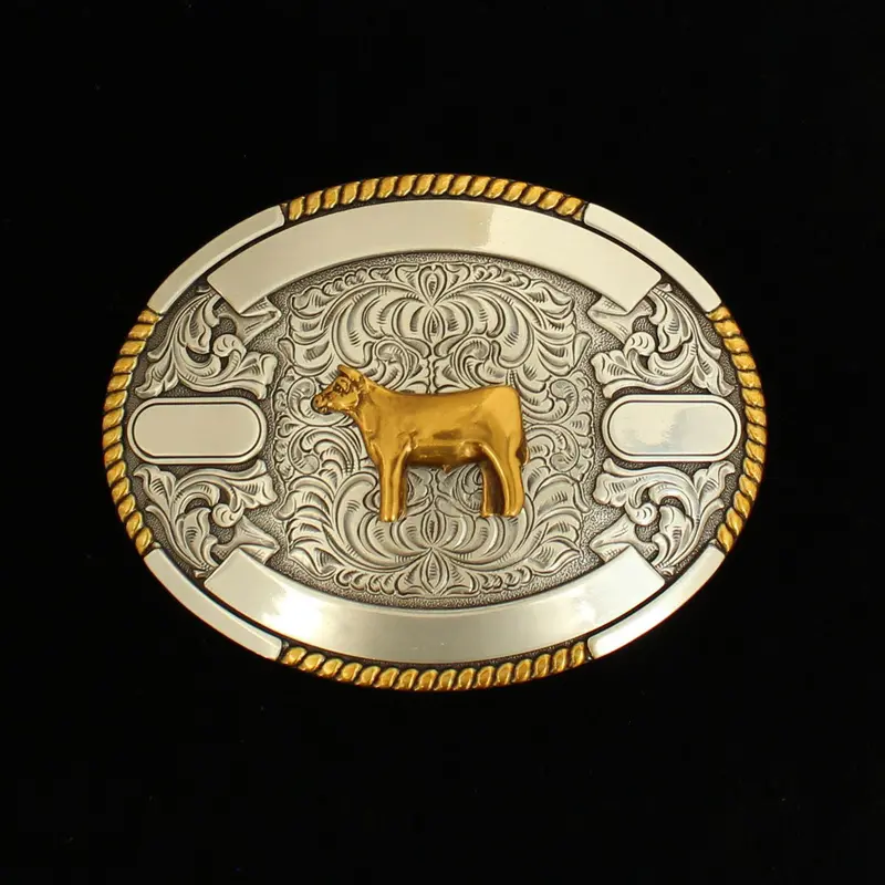 Show Cow Oval Belt Buckle 1