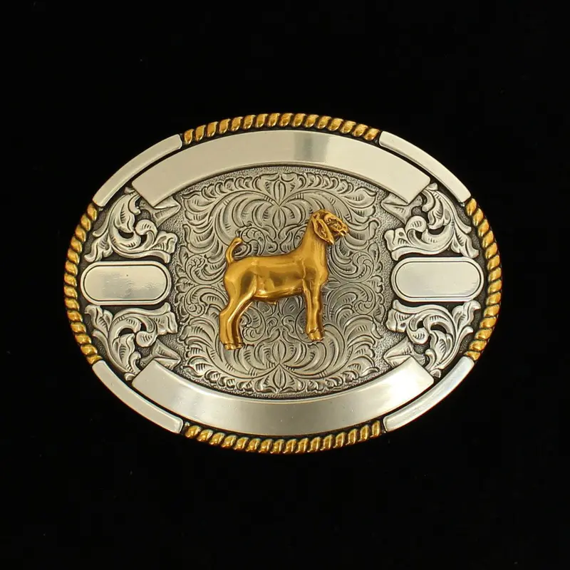 Show Goat Oval Belt Buckle 1